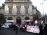 Arrivée devant la Mairie du 20e