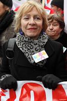 Tête de la manif - Frédérique Rolet, co-secrétaire générale du SNES-FSU