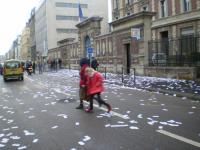 Blocage du centre-ville de Rouen le 26/01/2012