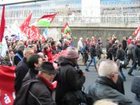 Vue sur l'avant de la manifestation (1).