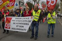 Manifestation syndicale à Pithiviers (Loiret)