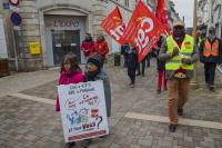 Manifestation syndicale à Pithiviers (Loiret)