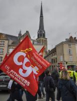 Manifestation syndicale à Pithiviers (Loiret)