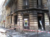 Banque incendiee