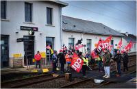 06 - Blocage Gare Rosporden le 23 Mars 2023