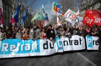 Tête de manif le 4 avril 2006