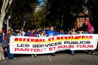 Manifestation du Service Public contre la privatisation de GDF