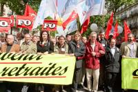 Manifestation à Paris pour la sauvegarde du régime de retraite