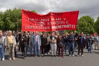 Manifestation à Paris pour la sauvegarde du régime de retraite