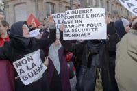 Non à la guerre en IRAK, manifestation à PARIS