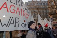 Non à la guerre en IRAK, manifestation à PARIS