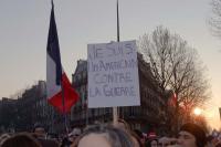 Non à la guerre en IRAK, manifestation à PARIS