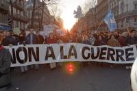 Non à la guerre en IRAK, manifestation à PARIS