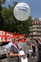 Manifestation contre la privatisation des services publics à Paris