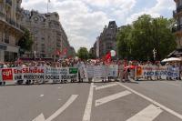 Manifestation contre la privatisation des services publics à Paris