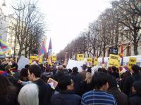 Manifestation au Trocadero-Ambassade de Chine, pour le tibet libre 10 mars 2007