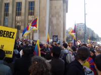 Manifestation au Trocadero-Ambassade de Chine, pour le tibet libre 10 mars 2007