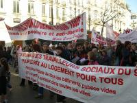 Manifestation pour le droit au logement du 11 mars 2007