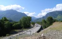 Chantier de voie rapide dans la vallée d'Aspe (64)