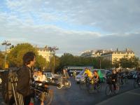 Manifestation cycliste le 22 septembre 2007 à la place de l'étoile