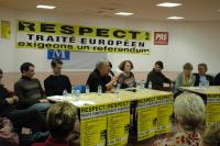 Meeting unitaire contre le traité à Montpellier, le 6 décembre.