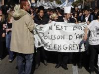 Manifestation lycéens à Toulon le 1er avril 2008