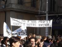 Manifestation lycéens à Toulon le 1er avril 2008