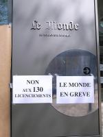 Journal ‘Le Monde’ en grève 17 avril 2008