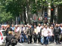 Manifestation contre la réforme des retraites . 17 juin 2008