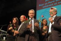 Meeting Delanoë-Hollande, le 16 septembre 2008, à Cergy.