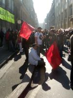 une manifestation devant le ministère de la crise du logement ce samedi 11 octobre