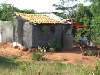 Paraguay cabane de sans toit à Carmen Soler
