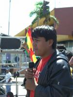 Bolivie Edwin Tupa, dirigeant des organisations territoriales urbaines CONOTUR