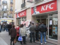 Grève KFC Saint Denis 3 mars 2007