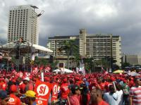 venezuela Manifestation pour le Si au réferendum constitutionnel