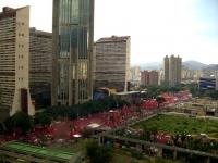 Venezuela Manifestation pour le Si au réferendum constitutionnel