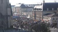 Vue du château,  le 19 mars à Caen