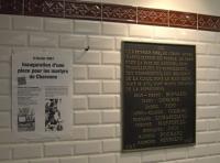 La plaque aux martyrs de Charonne