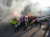 Manif de Nevers banderole unitaire 29 janvier 2009