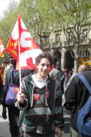 Dante Bassino (PCF Paris) au rassemblement CGT sans papiers