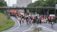 Caen, cortège sur le périph