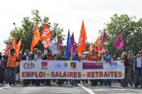 Caen, tête de cortège quai Vendeuvre