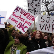 manifestation lycéens Paris 2005-03-08 02