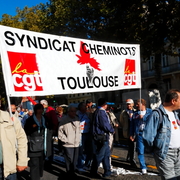 Manifestation du Service Public contre la privatisation de GDF