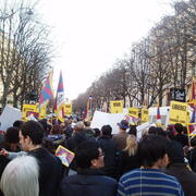 Manifestation au Trocadero-Ambassade de Chine, pour le tibet libre 10 mars 2007