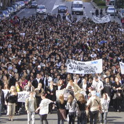Manifestation lycéens à Toulon le 1er avril 2008
