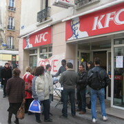 Grève KFC Saint Denis 3 mars 2007