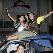 Asuncion 20/04/08 liesse populaire