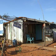 Paraguay cabane de sans toit à Carmen Soler