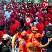 Venezuela Manifestation pour le Si au réferendum constitutionnel